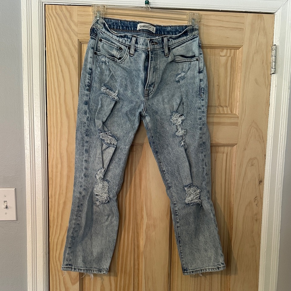 Abercrombie & Fitch Distressed Blue Jeans
